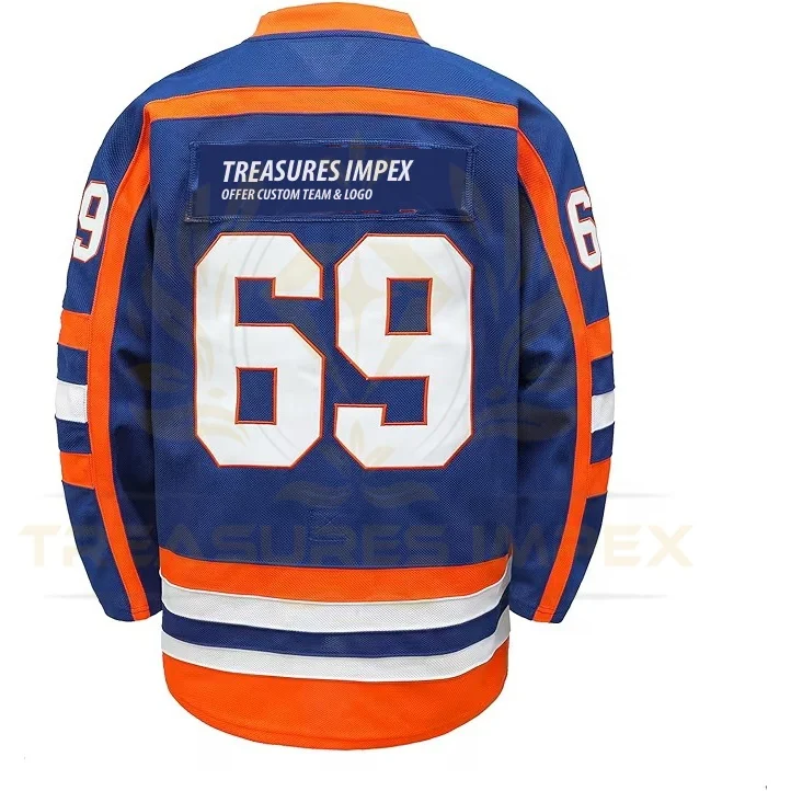 Unisex Ice Hockey T-Shirts V-Neck Full Sleeves Sport Uniform Polyester Fabric Jerseys Athletic Wear Clothing