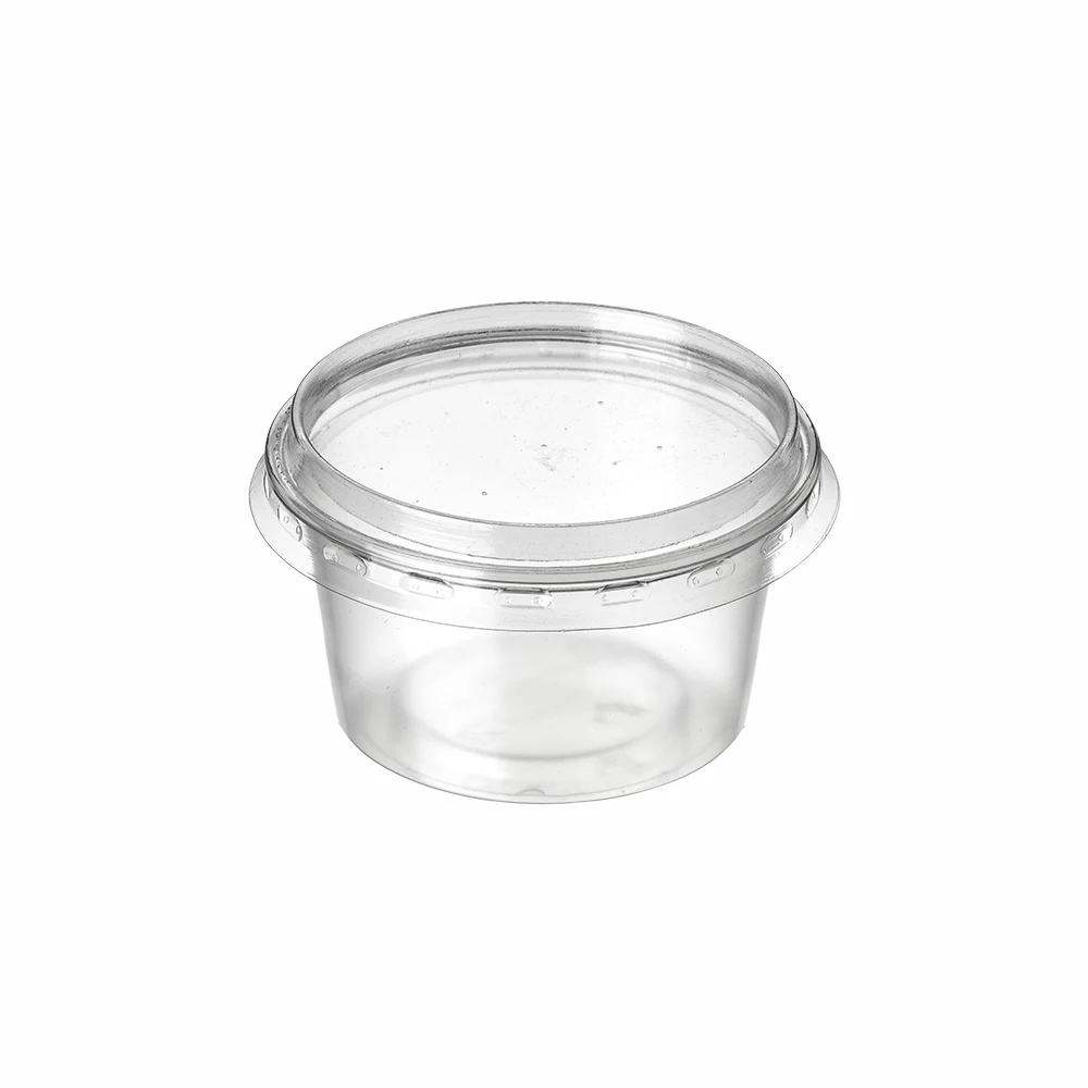 Plastic Sauce Containers 30cc Round Self-Covered Transparent Polypropylene Material High Quality and Best Price from Turkey
