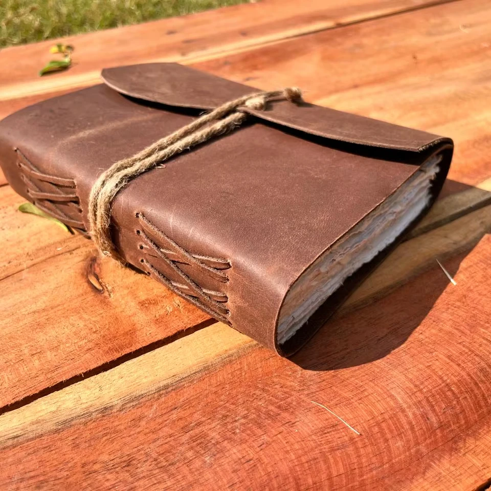 Genuine Lovely Pure Leather Notebook and Diary in Deckle edge Papers with 240 Sheets for School and Office Daily Purpose Journal