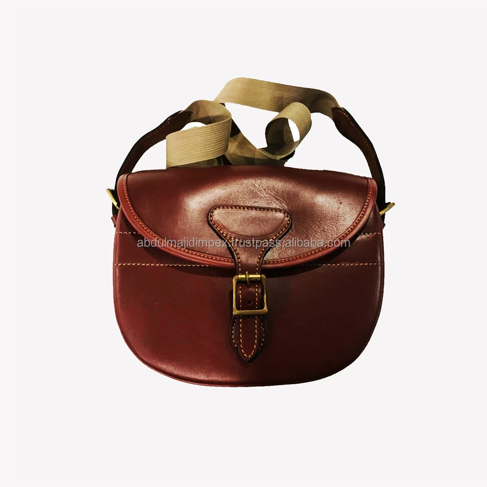 Pure Grain Leather Shooting Pouches Cartridge and Clay Bag Wholesale Hunting Gear Accessories