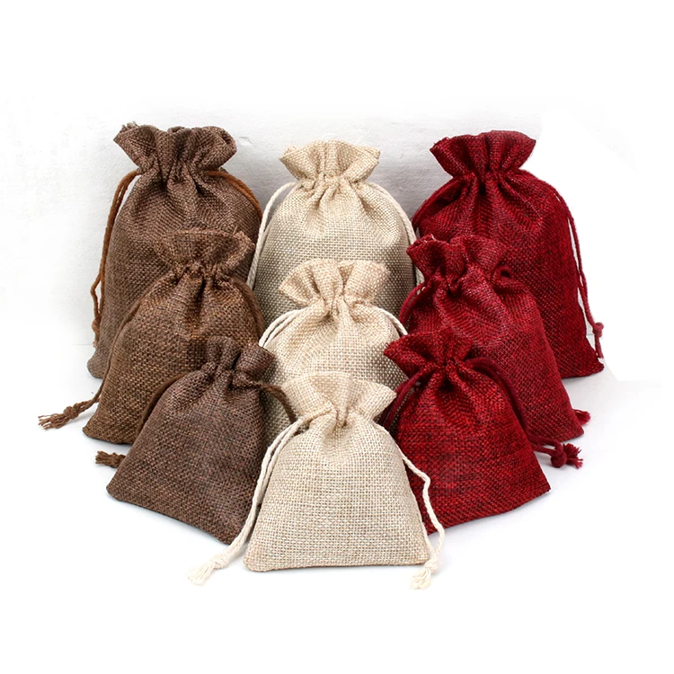 Лидер продаж разноцветная Джутовая сумка ручной работы на шнурке большой емкости складная дизайнерская из Индии