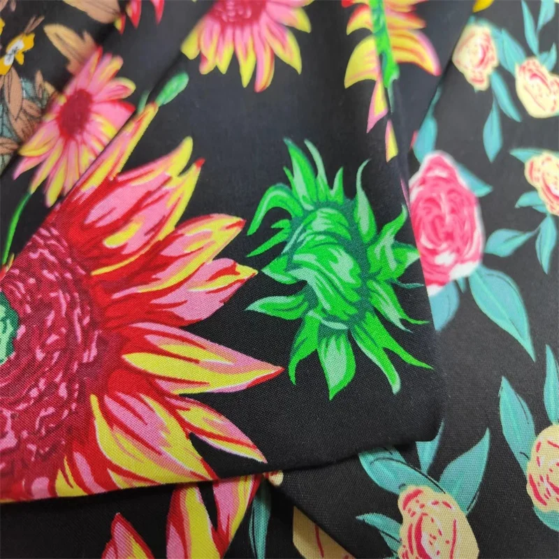 100 rayon viscose modal fabric printed design rayon dress rayon spandex fabric