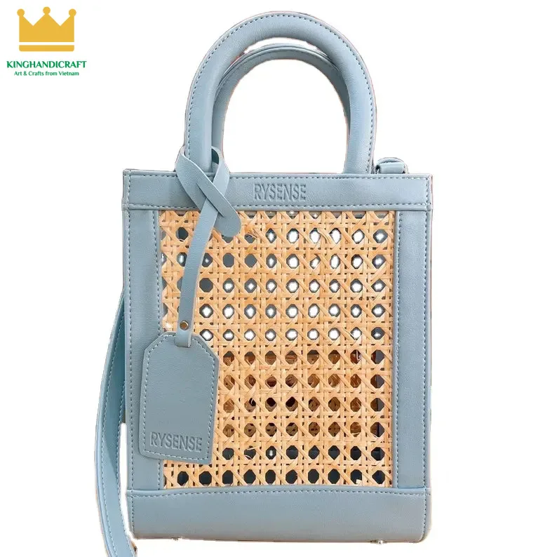 Sky blue color handbag handmade for lady designer handbags famous brands ladies hand bags