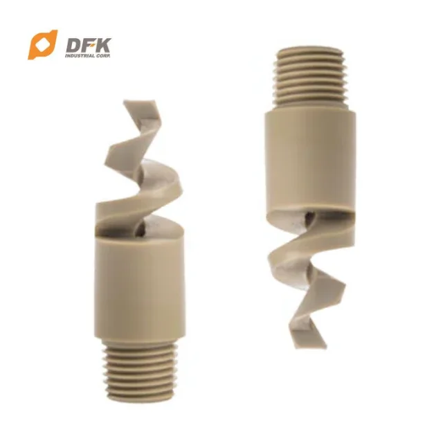 UPVC PEEK Spiral Spray Single Fluid Plastic Nozzle