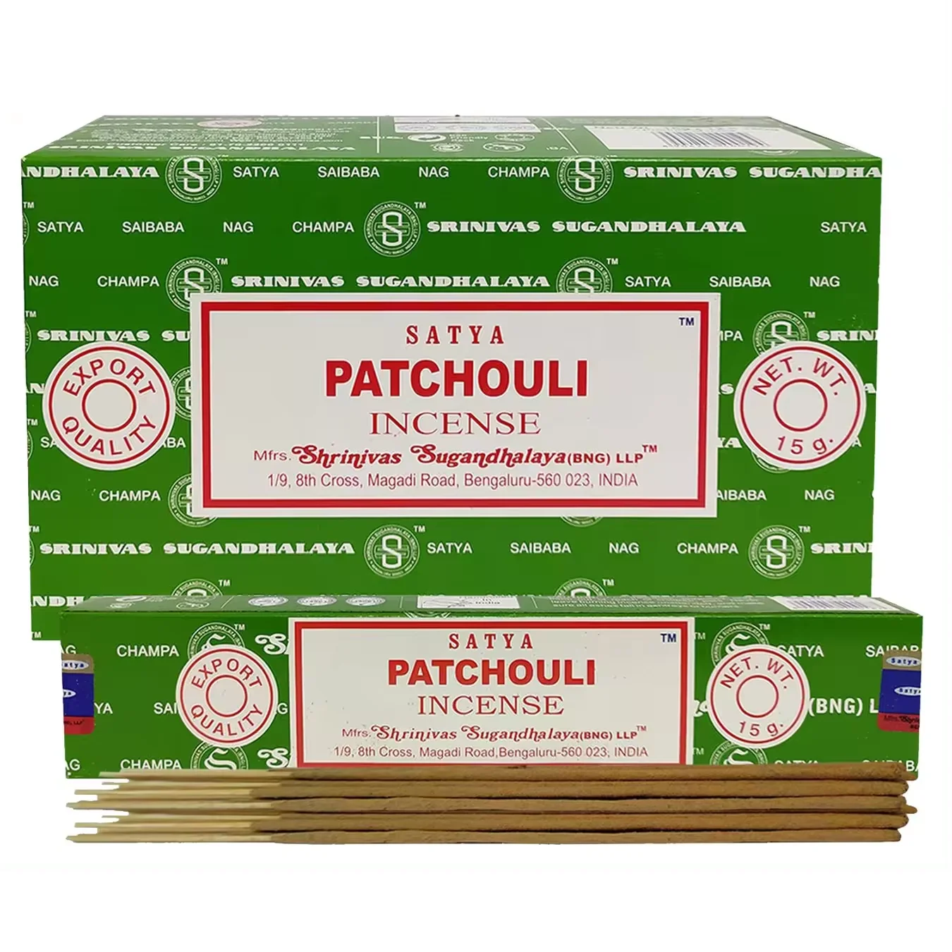 Quality Assured Patchouli Original Satya Nag Champa Incense Stick with Nice Fragrance Bulk Quantity Incense Stick