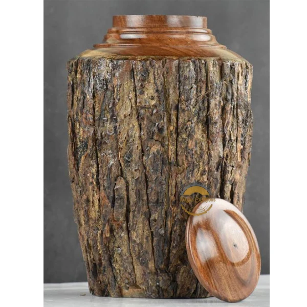 Luxury Rosewood Bark Urn for human ashes Unique Stunning Urn for adult, 3 sizes large, medium, and small urns