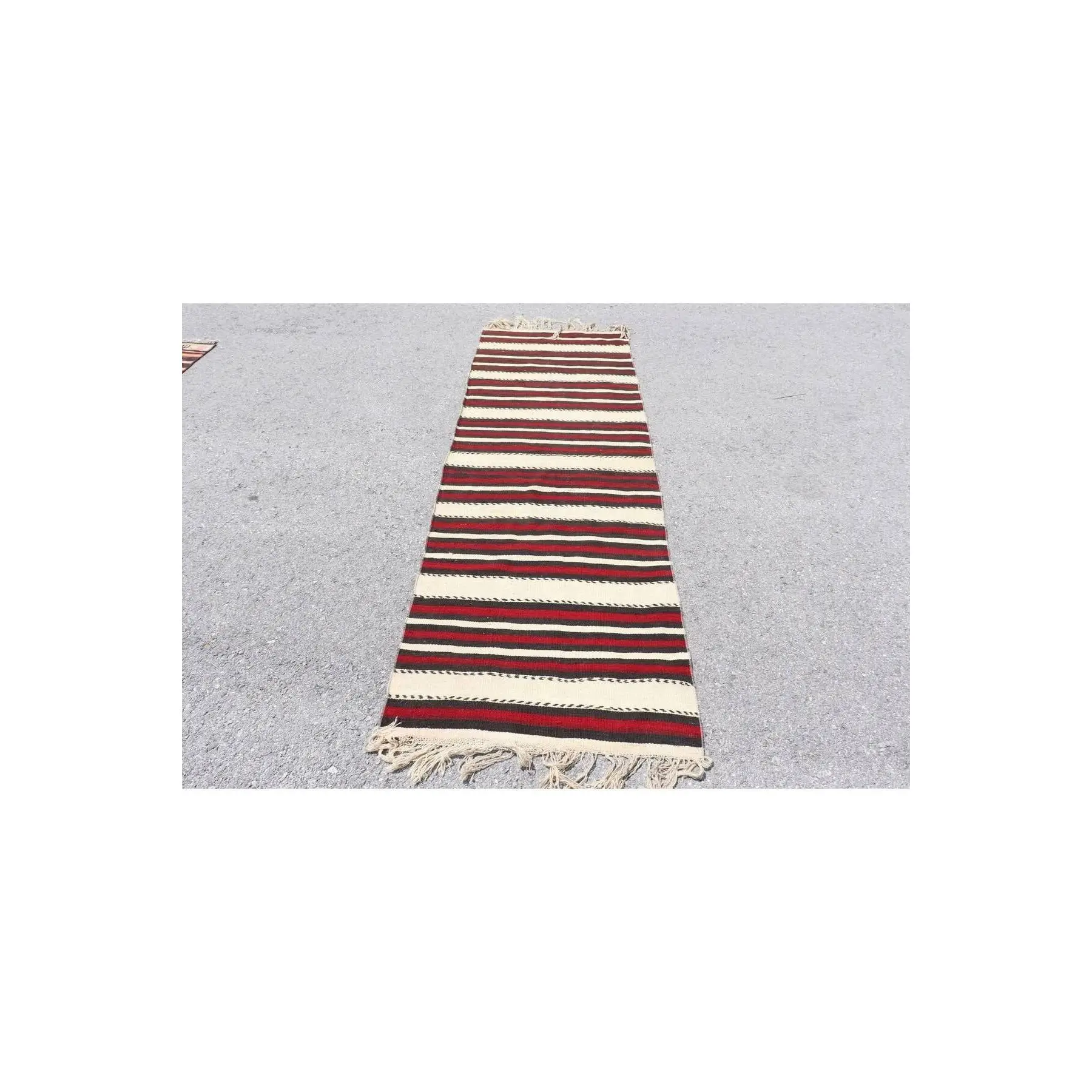 Red Moroccan Rug, Turkish Rug, Corridor Rug, Uşak Rug, 80x244 cm Runner Rug, Corridor Rug