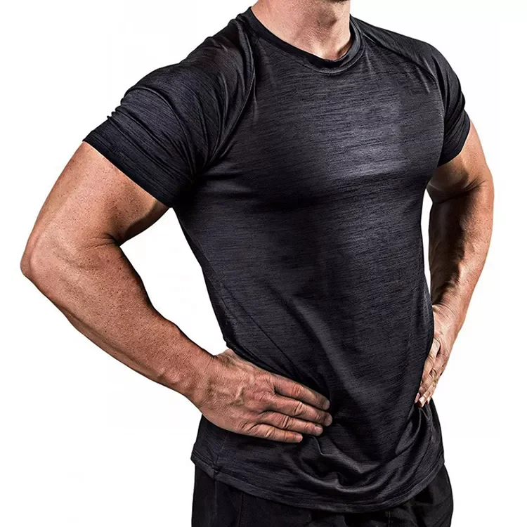 Cheap custom men activewear t shirts 100% polyester t shirts gym quick dry top shirts for mens