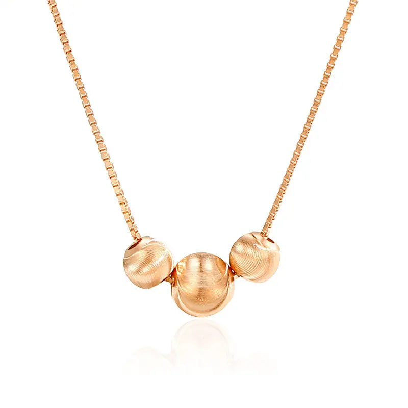 2024 new S925 silver brushed round bead necklace bracelet set exquisite workmanship details reveal a sense of premium