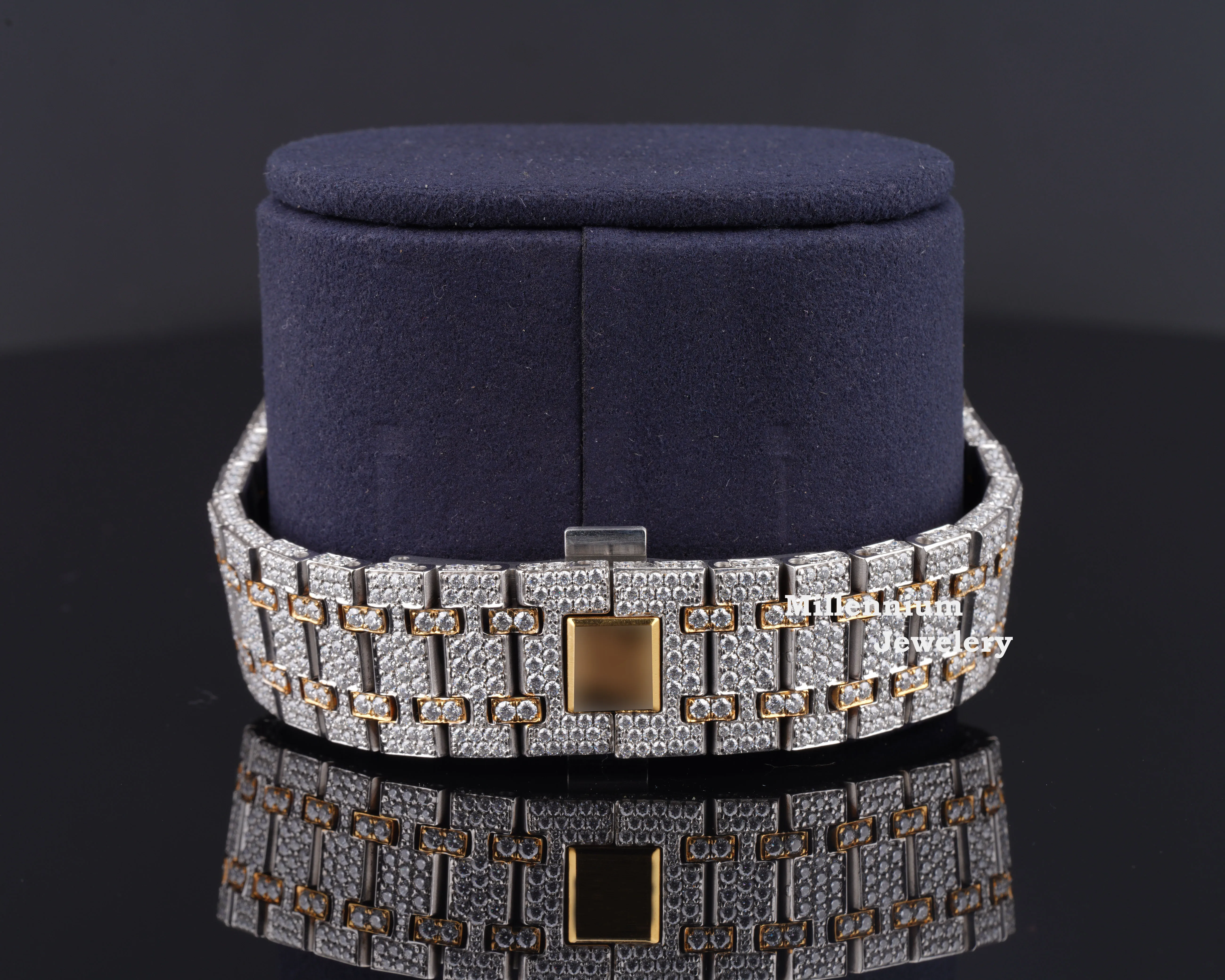 Top Branded Moissanite Watches Hip Hop Iced Out Watch Stainless Steel Wrist Watch For Men At Factory Price