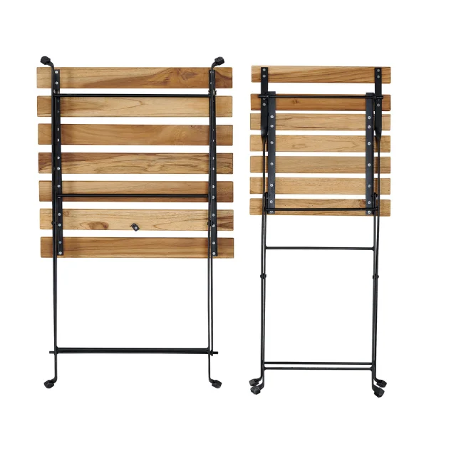 Hot seller patio furniture Teak Bistro Coffee set Table and Chairs for Garden Furniture space Vietnam high quality nice grain