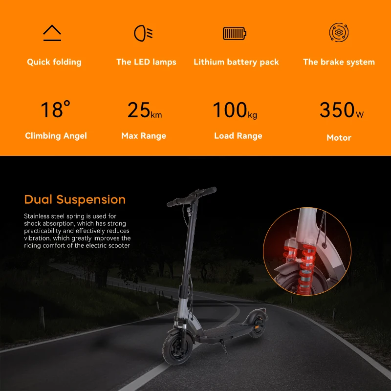 Europe US warehouse scooter Two Big Wheels fast Electric Scooters with adult off-road waterproof 700w36v powerful electric scoot