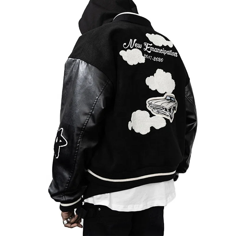 Custom Design Fleece Letterman Bomber Baseball Leather Varsities Jacket\Basketball Varsity Jacket Men Jackets