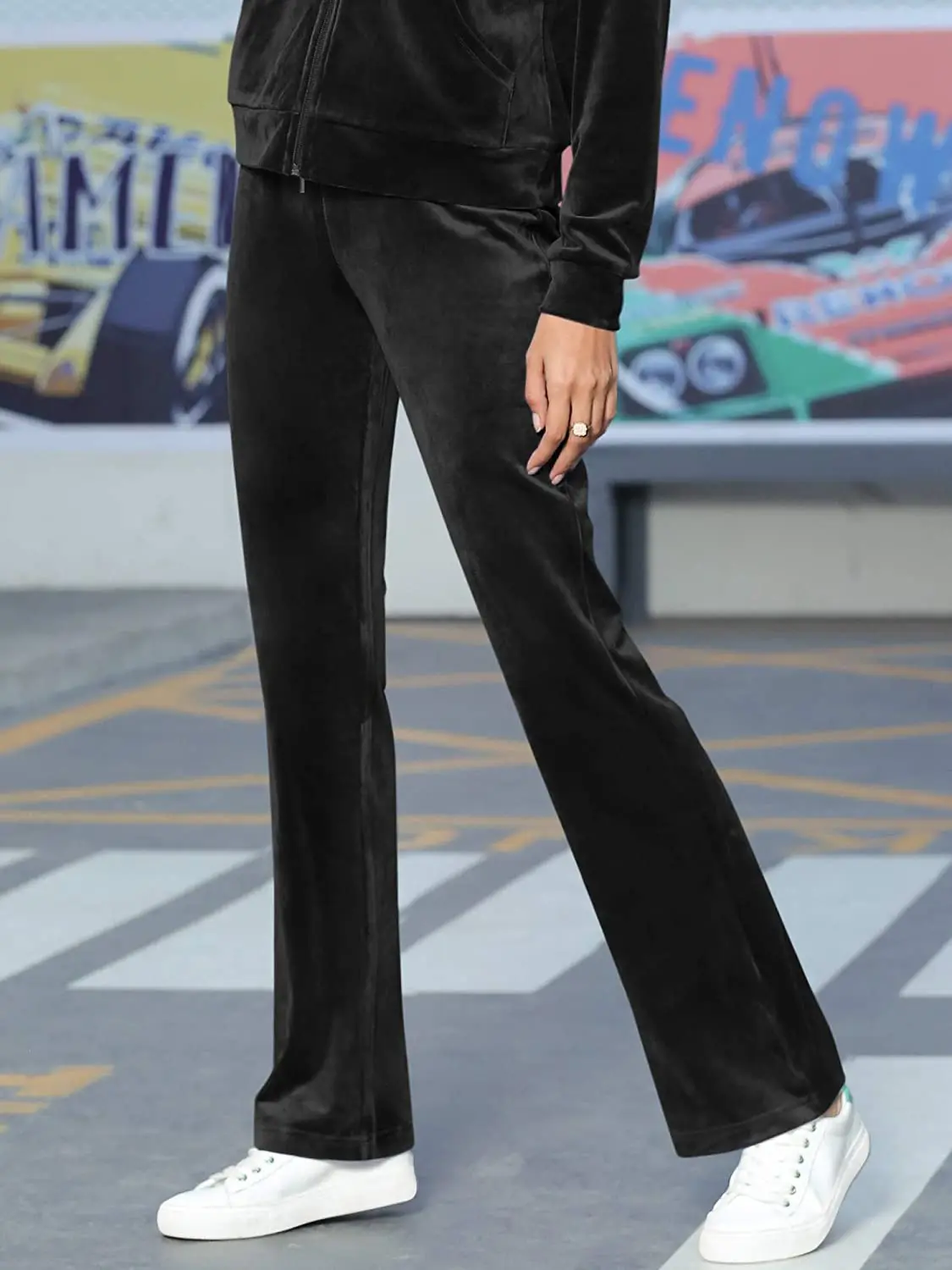 unisex men women velour suit velvet wholesale black color fitted jogging hoodie track suit