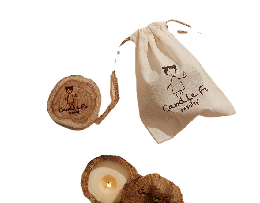 Best Seller Relaxing Aromatherapy Scented Soy Wax Candle In Wooden Box (Size M)  Natural Product From Thailand