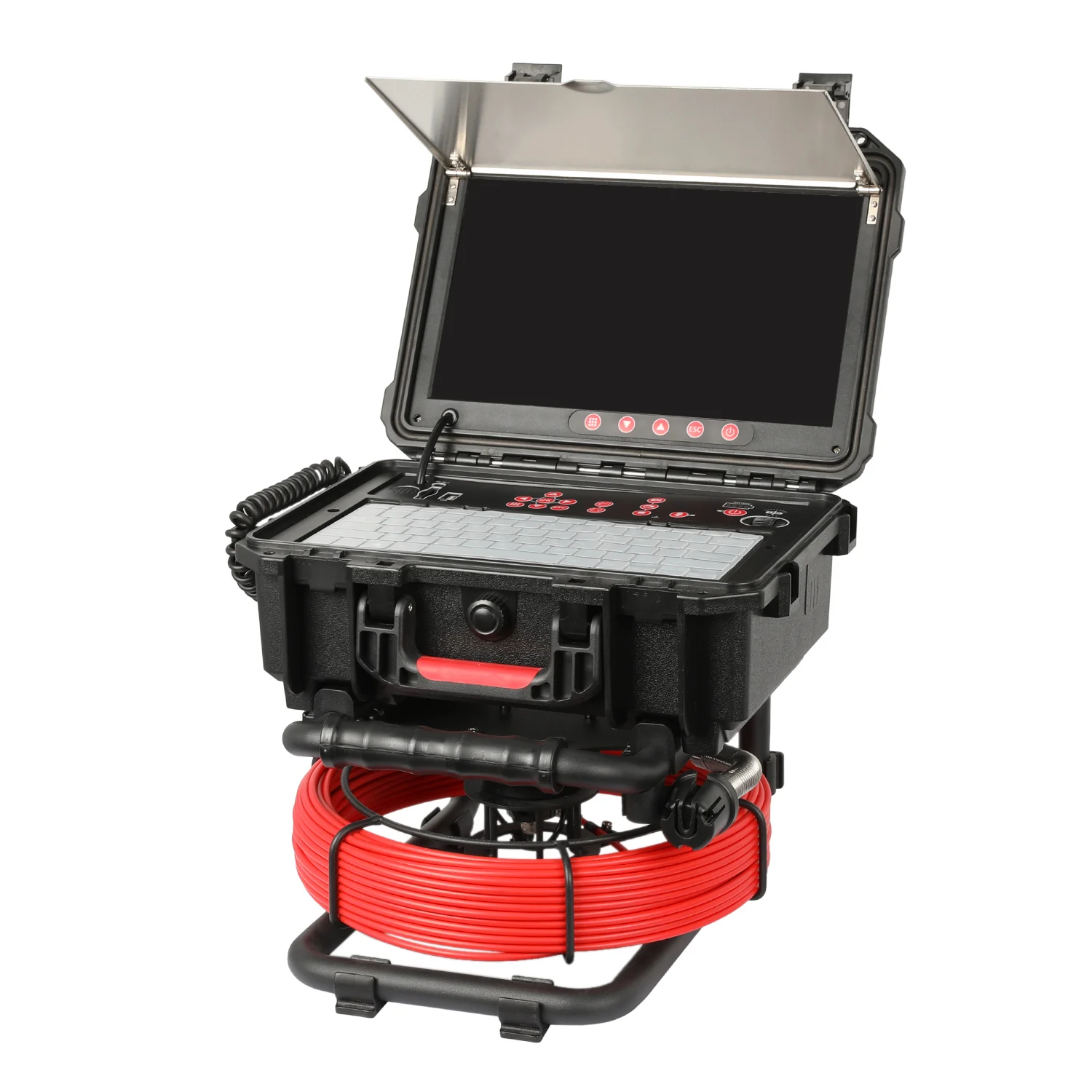 Sewer Drain Sewage Drainage HD Pipe Inspection CCTV Camera Qy6566 (20M) 13.3 Inch 512Hz Self-Leveling 21mm Cable