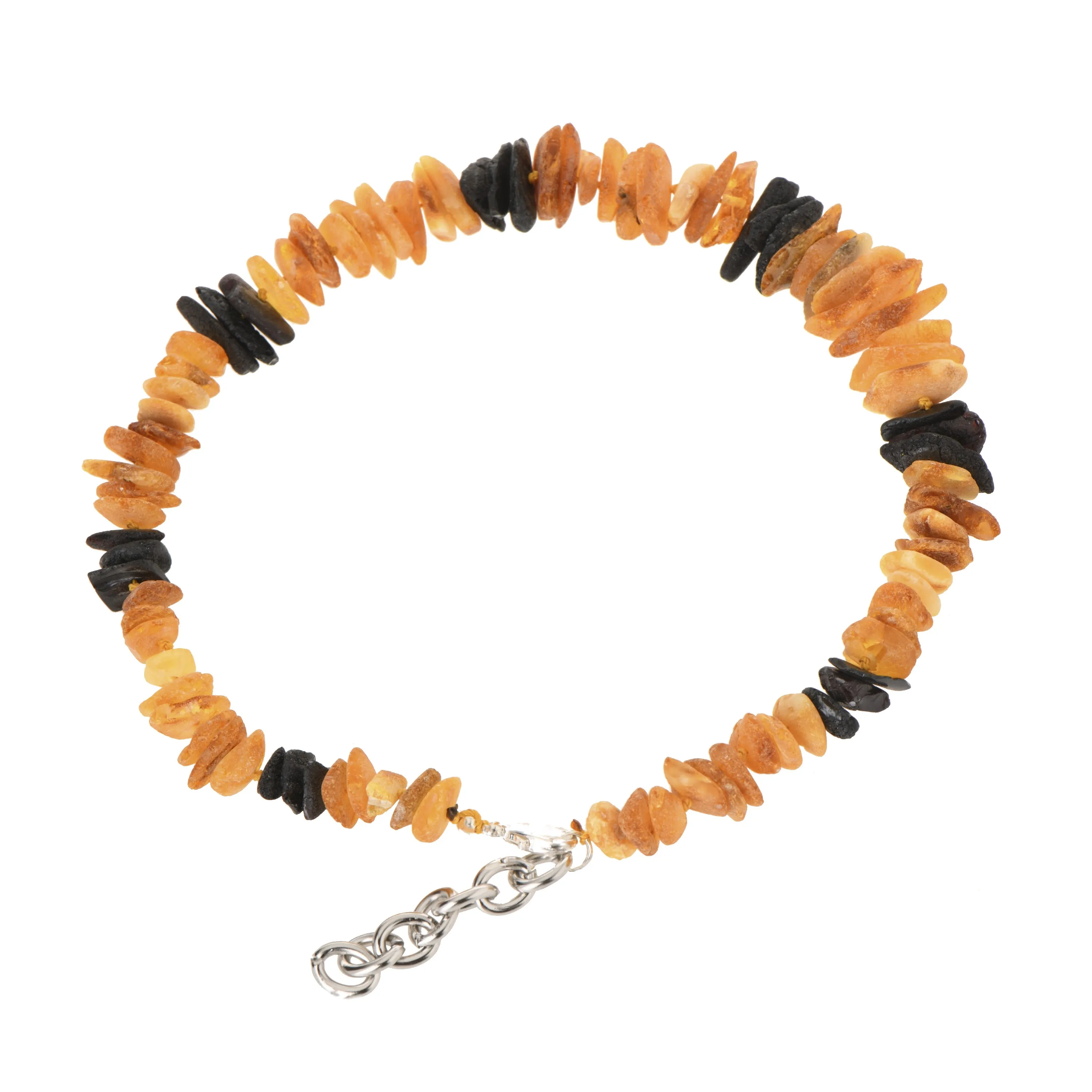 Ошейник для домашних животных из необработанного Балтийского янтаря Воротник янтарного чипа Регулируемая металлическая цепь различных размеров органический ошейник