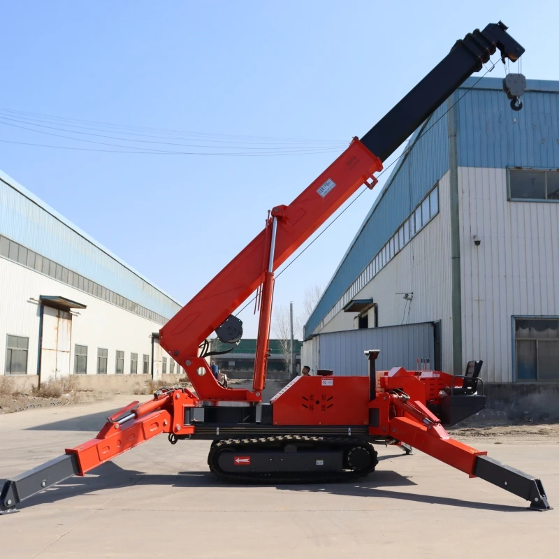 Crawler 1.2ton 3ton 5ton Wireless Remote Control Hydraulic Spider Crane Spider Crane