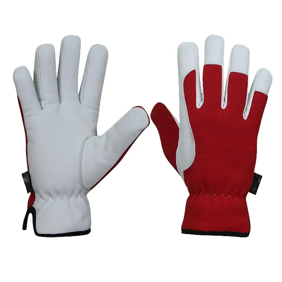 2023 High Quality Cow Leather Work Safety Mechanic Assembly Driver Gloves Safety Hand Gloves For Sale