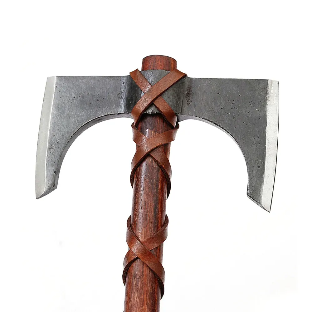 Customized New Arrival Damascus Steel Camping Hunting Outdoor Adventure Hunting Viking Axe With Wood Handle