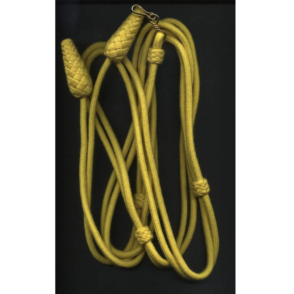 Yellow polyester cord with sword knot shoulder cord British gold wire Aiguillette for officer uniform available on factory price