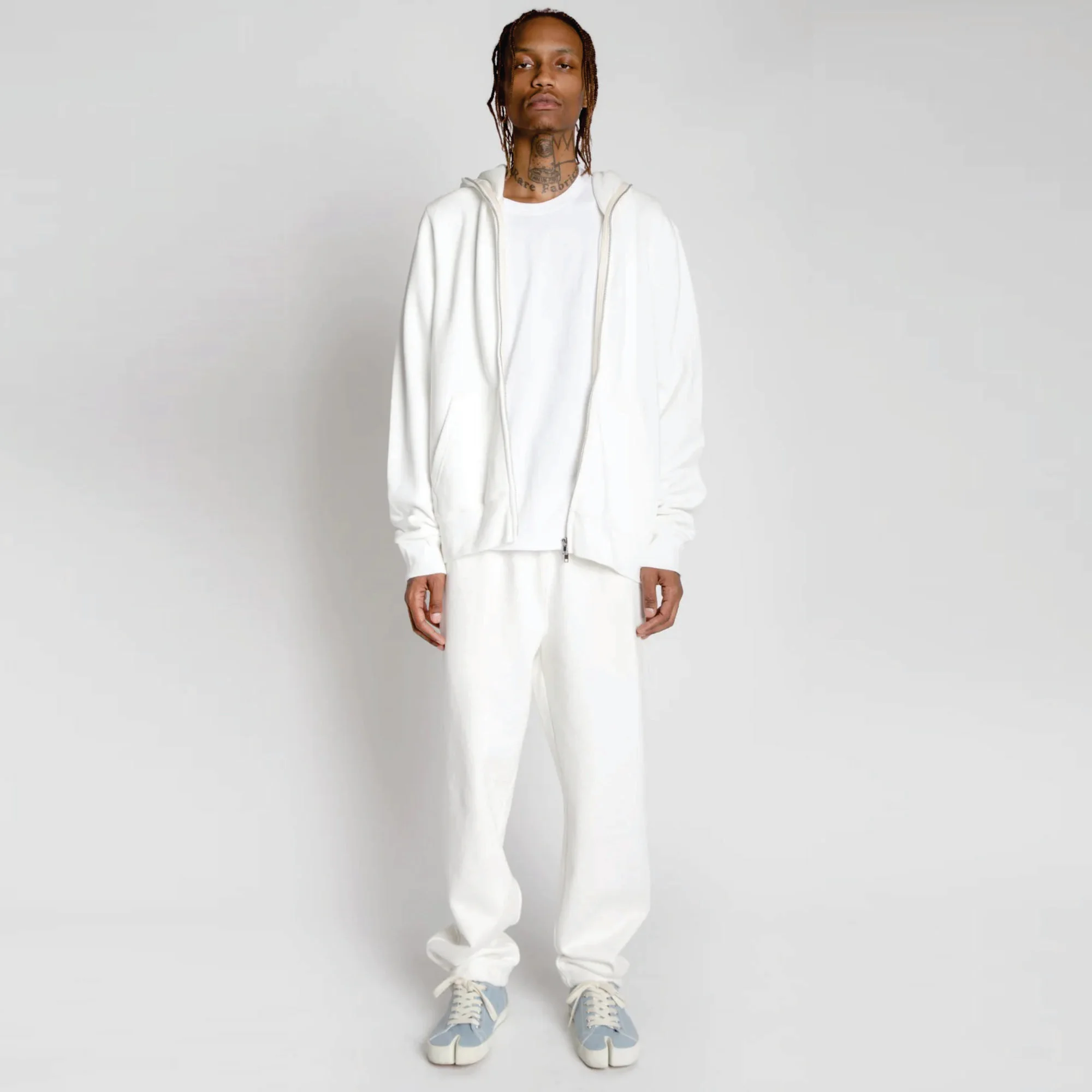 Personalisiertes Logo im Grosplan-Visage Zip Up blanc strass Hommes Pull Veste Manteau Hommes Sweat Capuche Zipper avec fermetur