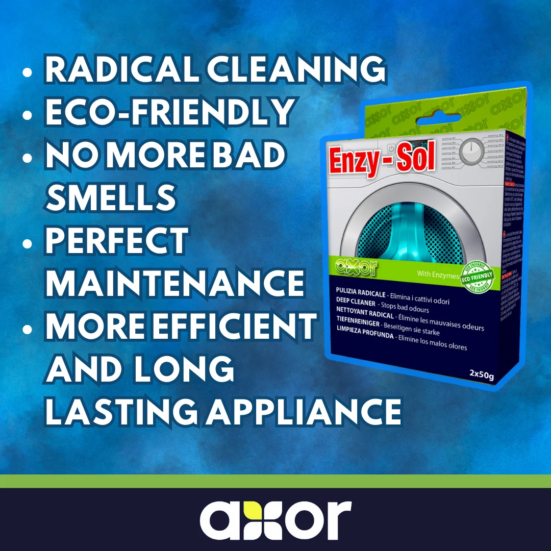 Enzyme Odour Remouving Powder For Washing Machine ENZY SOL ONE Pack 2 Sachets 50 G Made In Italy