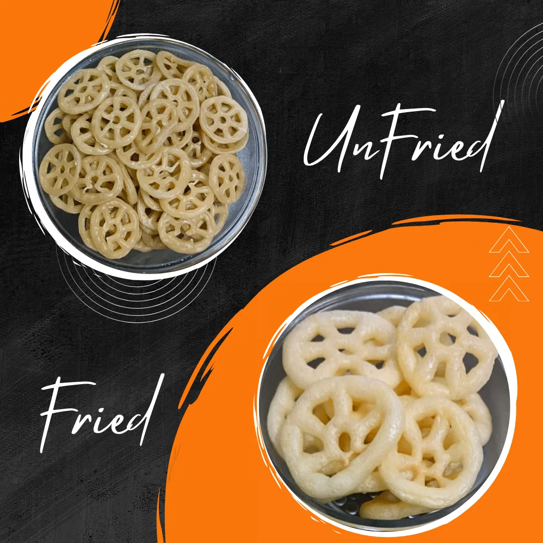 White Unfried Fryums Grain Snacks Delicious and Healthy Snack Food