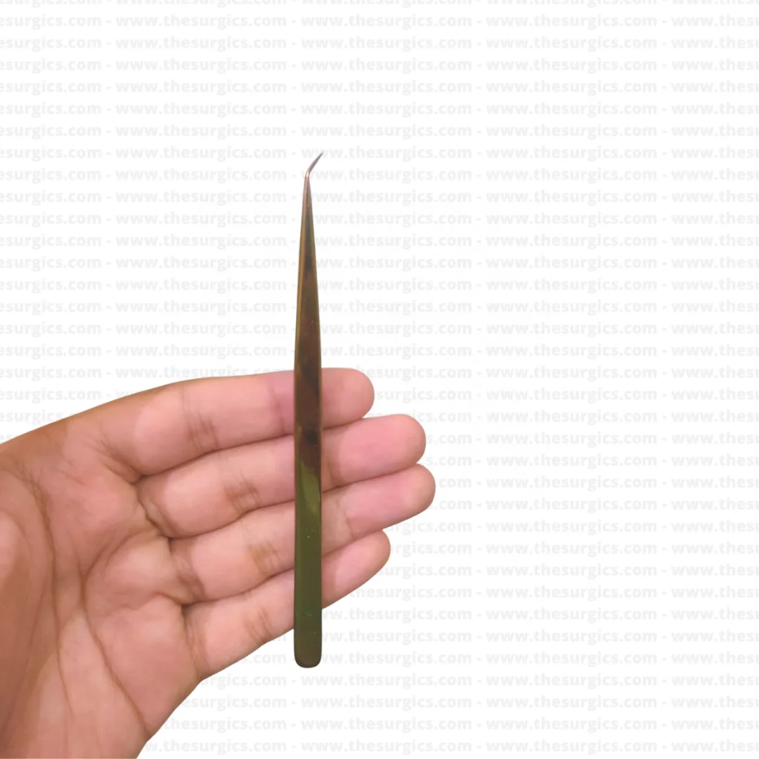 Gold Long Handle Isolation Tweezer Eyelash Extension Tweezers Custom Logo Private Label Stainless Steel Wholesale For Eyelashes