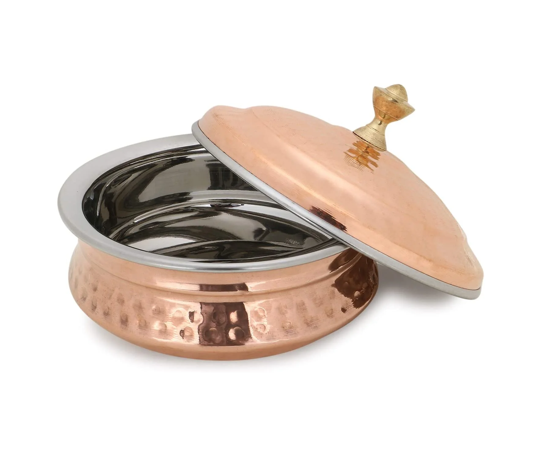 Copper Tableware Serving Bowl Indian Serveware Handi Set Tureen Copper Stainless Steel Serving Dishes For Serving your favouri
