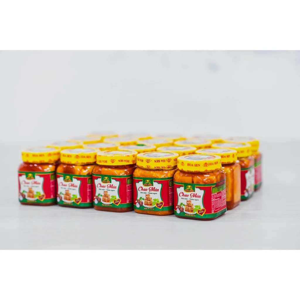 OEM соевые бобы, жареные слоеные тофу, супер богатые 170 г туонг Viet Hoa Sen приправы, вьетнамские приправы, стеклянная банка с ферментированным творогом