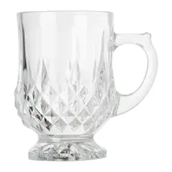 Made in Italy Highest Quality siliceous sand and refiners Verona Footed Mug 12Cl 6pcs Set Glass Mugs
