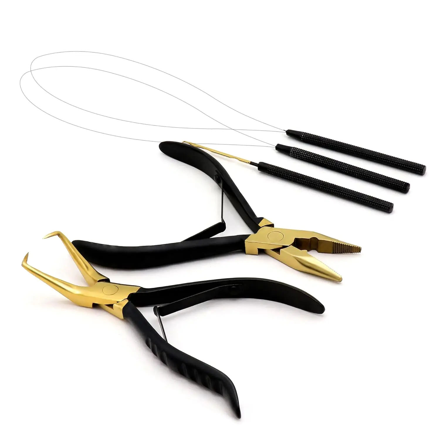 Wholesale Pliers for Hair Extension & Beading Tool Kit in Black Gold Color Sustainable Hair Extension Pliers by Beauty Concept