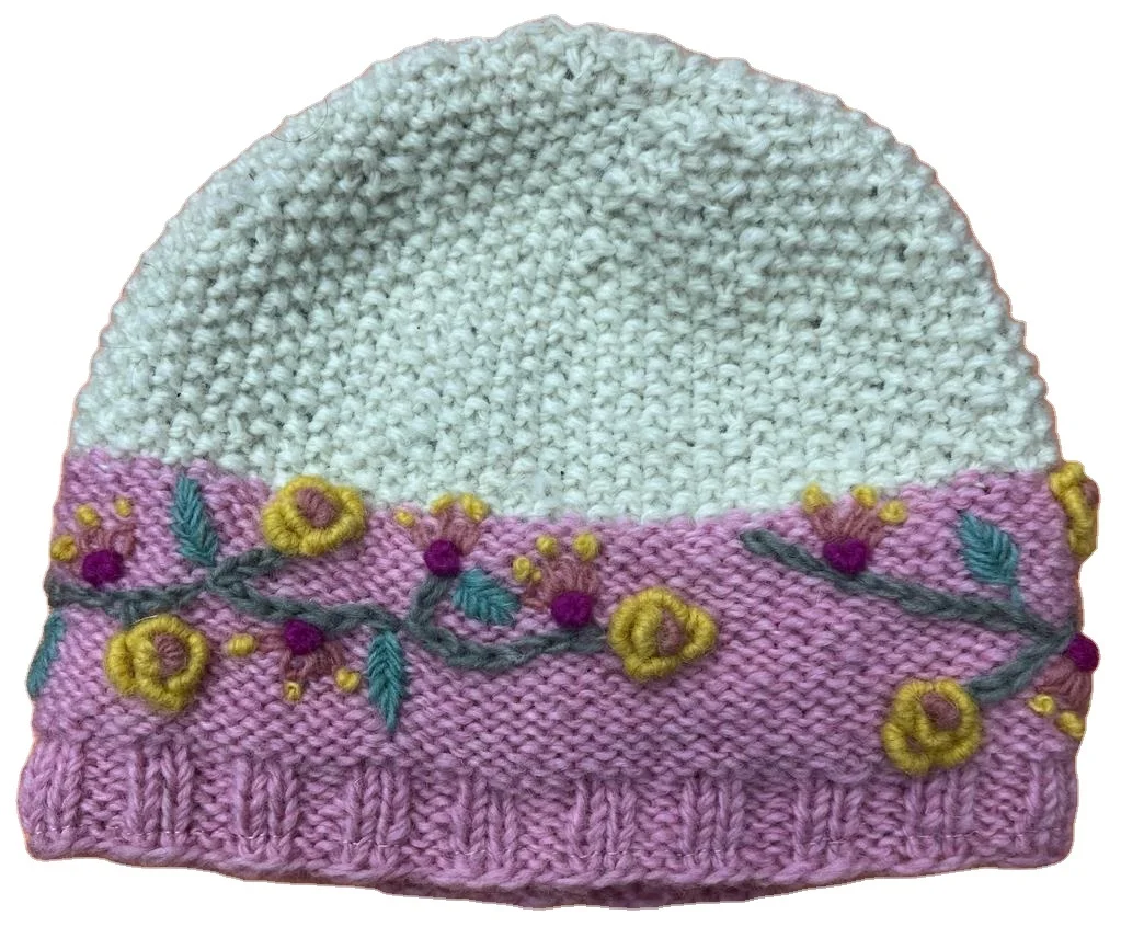 100% Woolen Knitted Unisex Winter Hats for Adults with Embroidery and Print Patterns Great for Travel