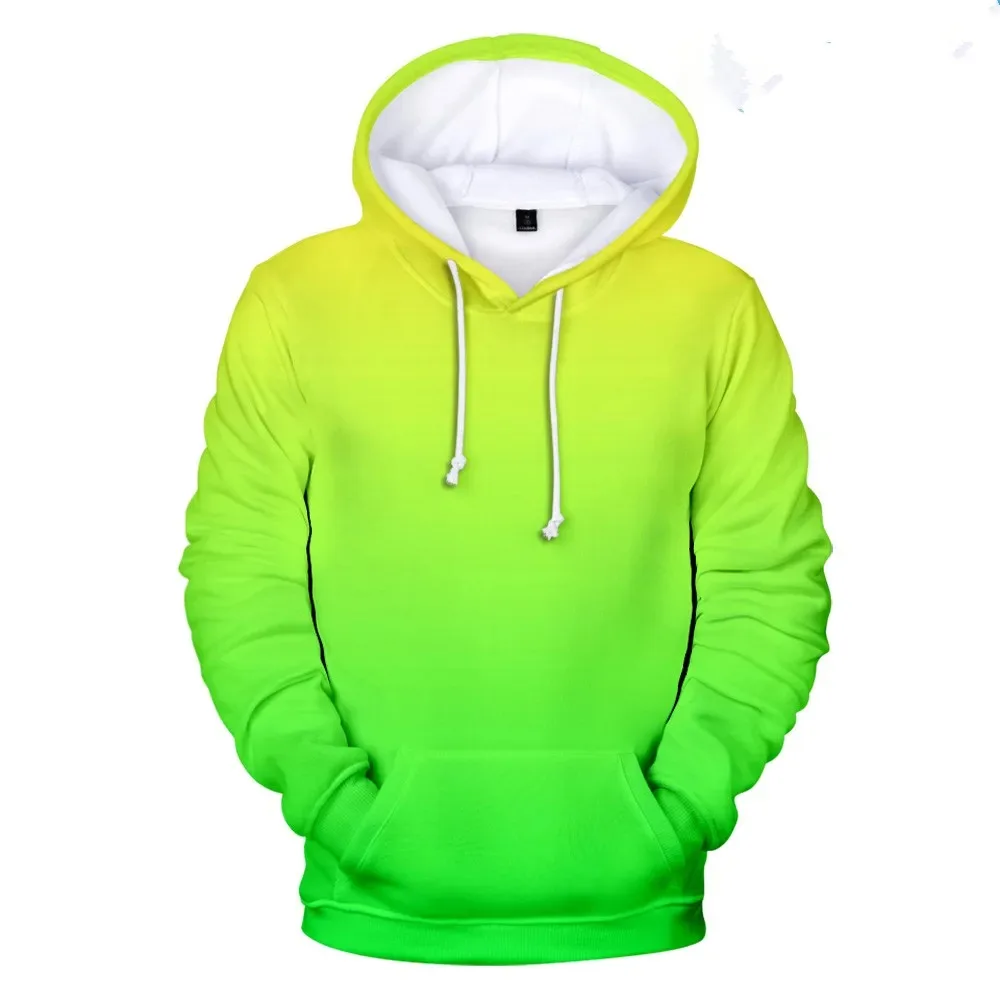 Neon green hoody men/women Harajuku Clothes Store For Customization 3D Hoodie Sweatshirt Street colorful print Hip Hop trend