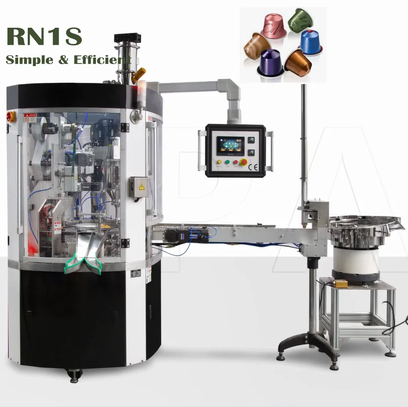 New machine 2022 Nespresso empty aluminum Coffee Capsule Rotary type popular in the USA automatic Nespresso filling machine