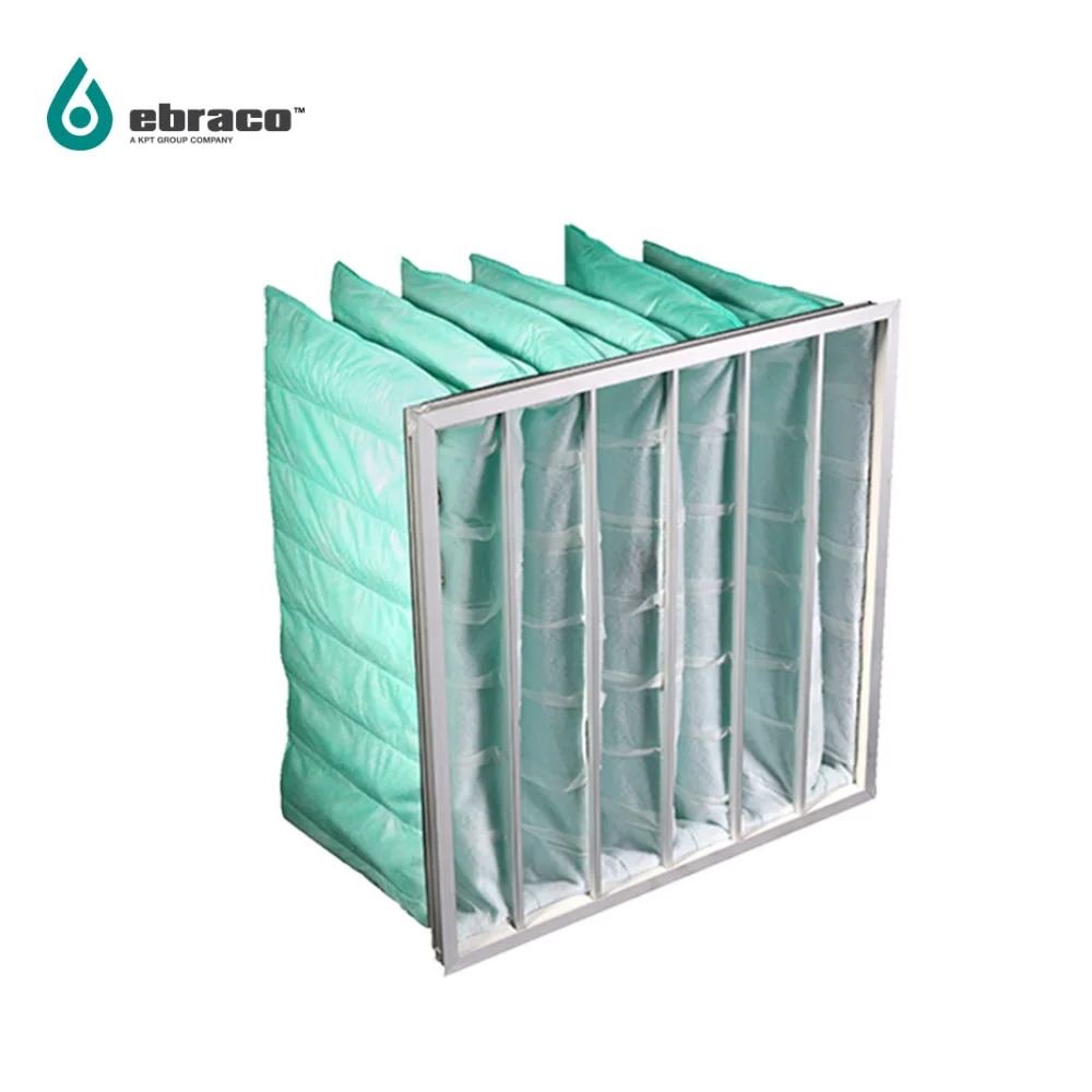 High Quality 6 POCKET M6 60<Em<80% 592x592x380mm Bulk sakes Medium Hepa Air Filters For HVAC, AHU, Cleanroom