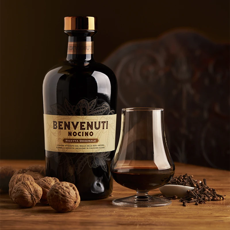Premium line Top Quality Made in Italy Nut-based Liqueur Nocino Benvenuti 6 x Bottle 0.70ml ready for export