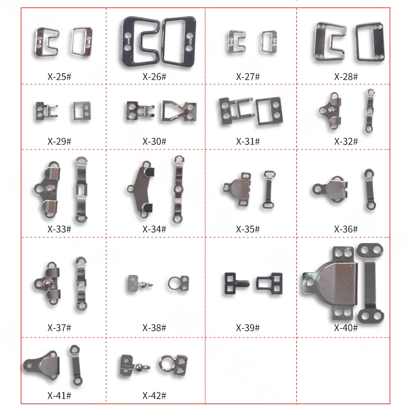 Stainless Steel Skirt Hook And Eye Adjustable Metal Trousers Hook Adjustable Trousers Hook And Eye