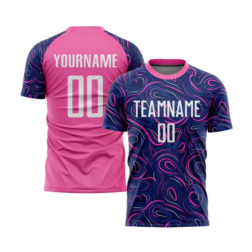 Soccer Uniform fully Sublimated Breathable Mesh Football Customize Uniform Black & White Shirt Soccer Jersey