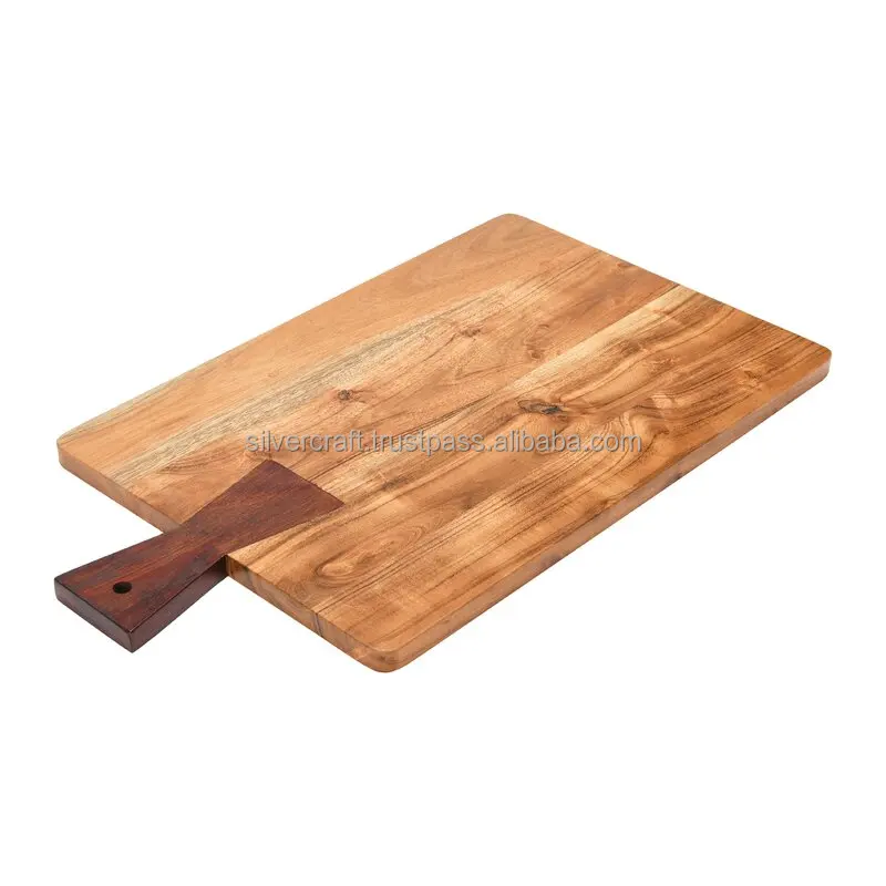 Best epoxy resin handle Design Wooden Chopping Board Snack Cheese Charcuterie Board with Epoxy Resin with customized size