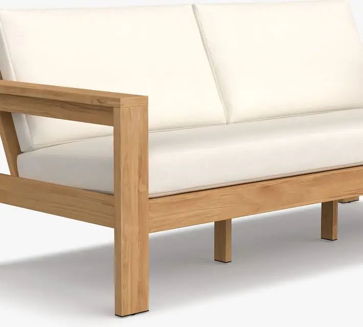 Teak Wood Garden Cushion Outdoor Lounge Sofa Indonesia 2 Deep Seater Waterproof Patio Furniture