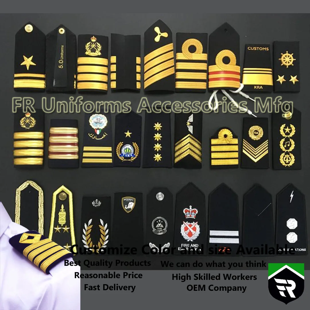 Professional Airline Shoulder Board Lieutenant Merchant Marine ShoulderBoard Propeller Commander female Epaulette Shoulder Board