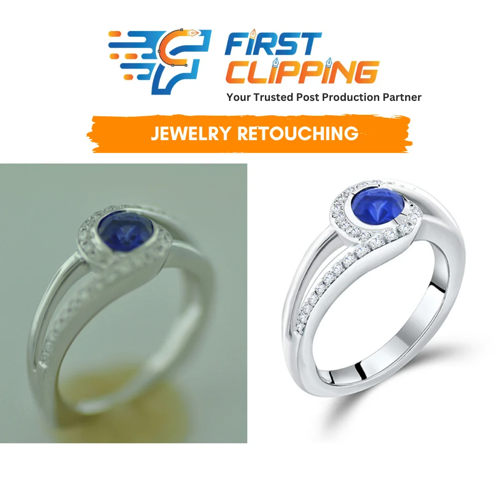 Jewelry Retouching, Image Editing of Jewelry Product Photography and make natural shadow of jewelry photo