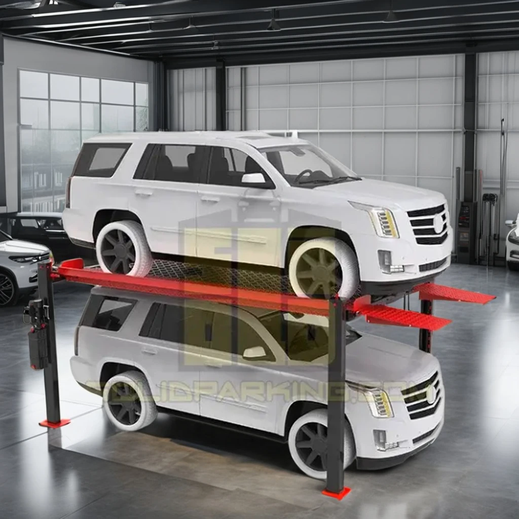 4-Post Hydraulic Car Lifter Simple Parking System for 2 Cars Elevator Type Truck Lift Car Elevator