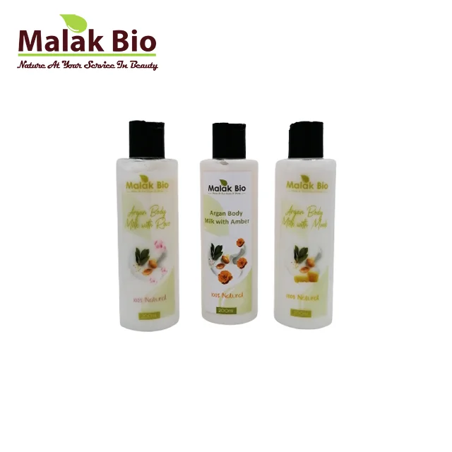 Malak Bio Body Milk with argan 100% organic shine smooth soft touch of healthy skin and whitening