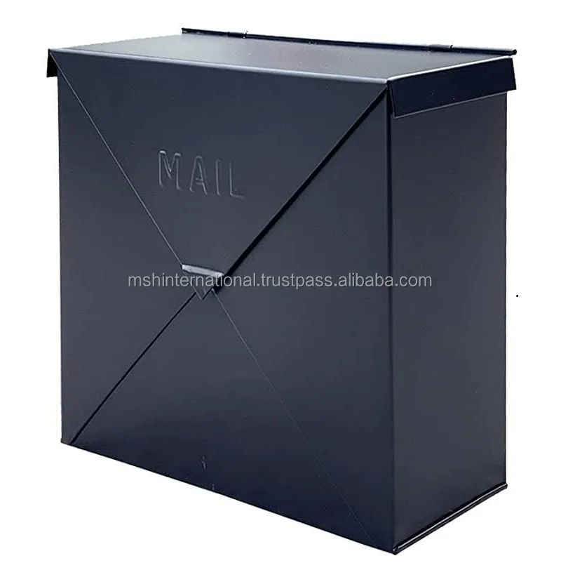 Wall Mounted Letter Box, Post Box Mailbox Suggestion Box Vintage Iron Country House Outdoor Home Decor