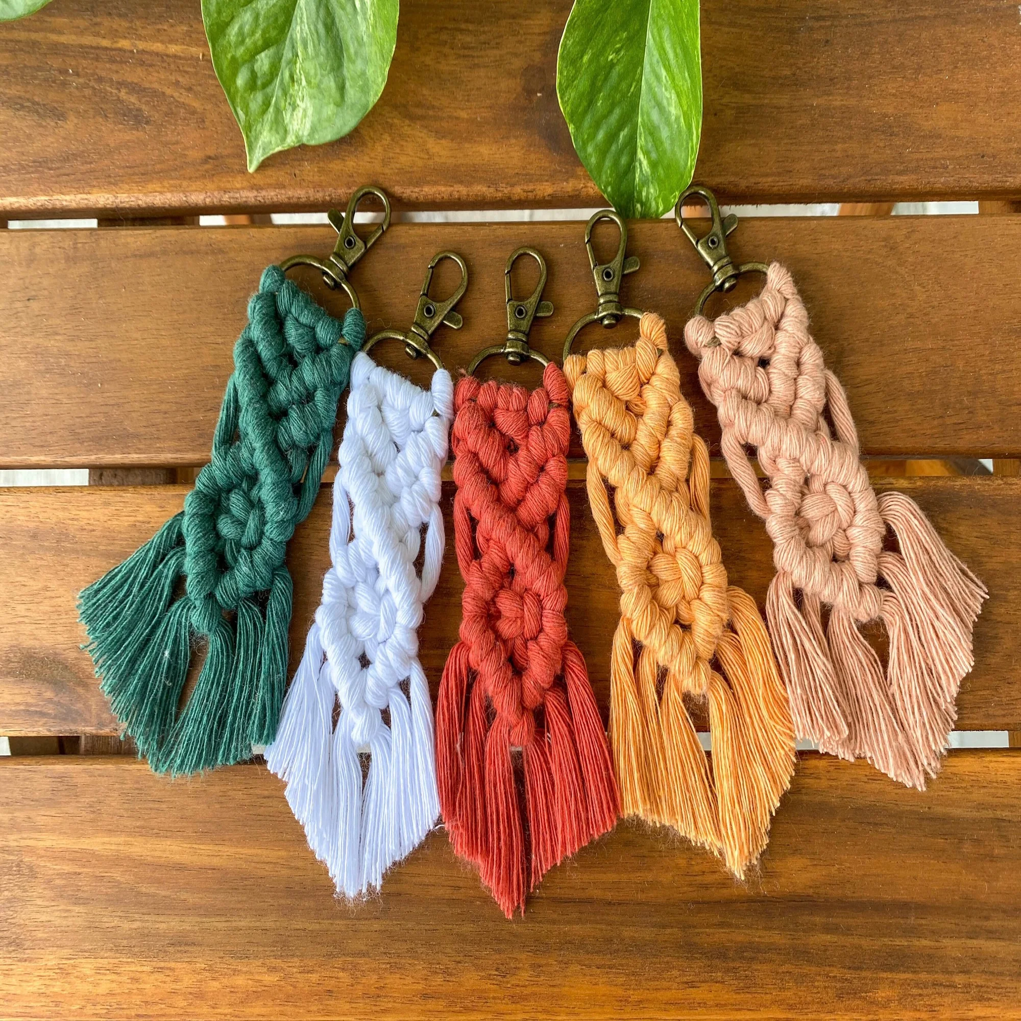Wholesale Boho Macrame Keychain  Handmade Cotton Rope Keychain Manufacturer