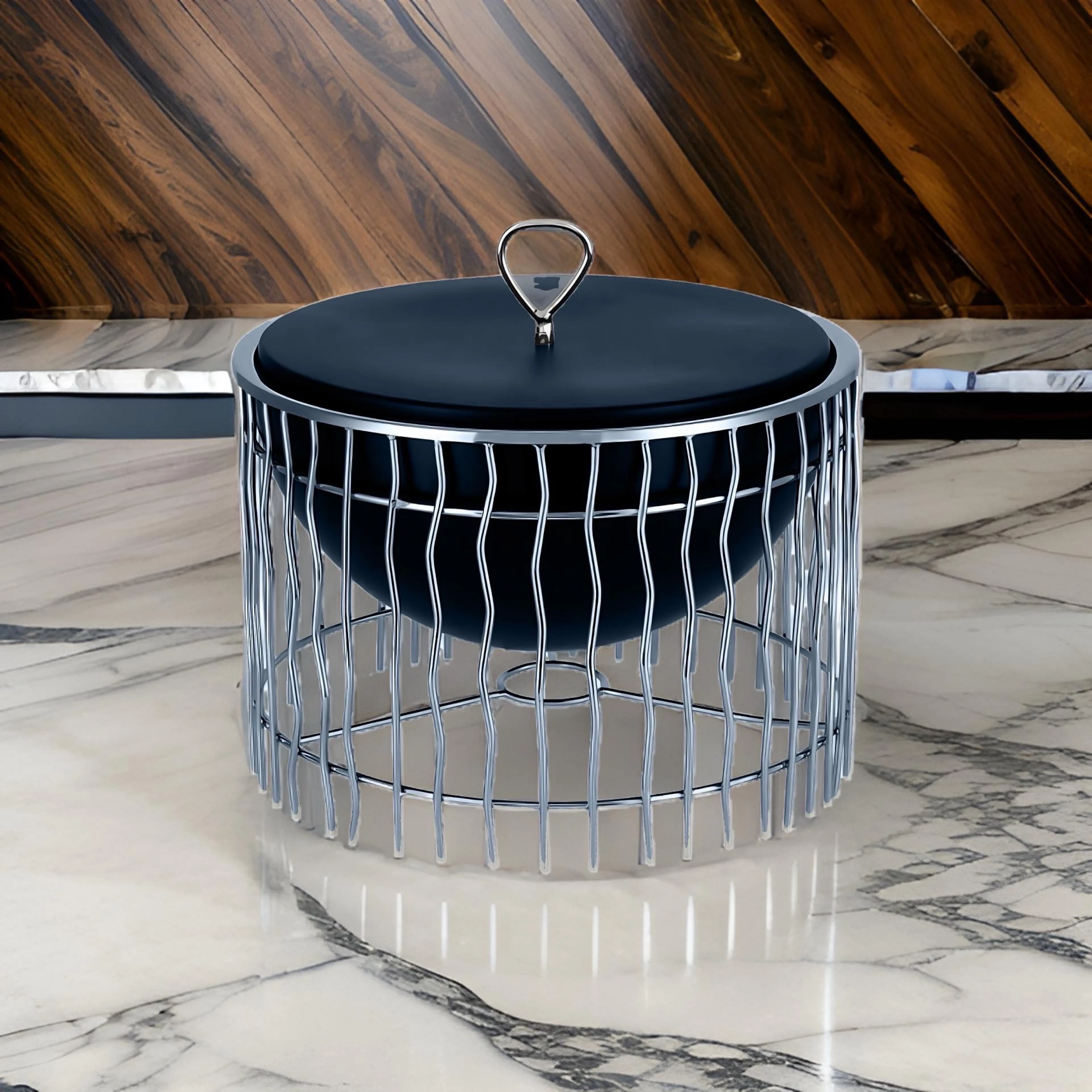 Hot selling hot pot stainless steel Casserole Dish with lid Metal Stand soup pot milk pot round Food warmer