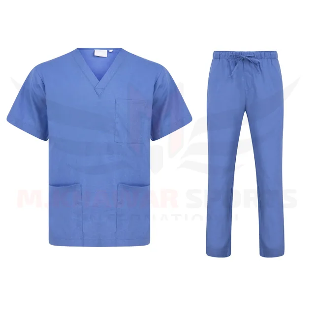 2023 Unisex Medical Nurse Scrubs Suit Customized Wholesale V-Neck Stretchy Medi Scrubs Uniforms Sets for Women and Men
